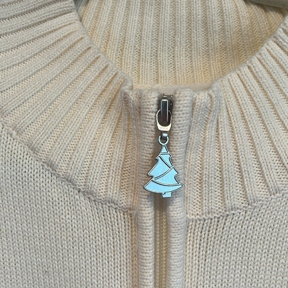 NWOT‎ CJ Banks Women's Cream Hand Embroidered Tree Sweater Vest Zip Size 3X - Picture 2 of 10